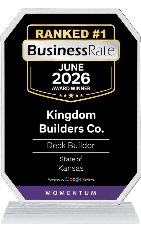Kingdom Builders Co. named Ranked #1 in Kansas, BusinessRate June 2026 Award Winner, powered by Google Reviews